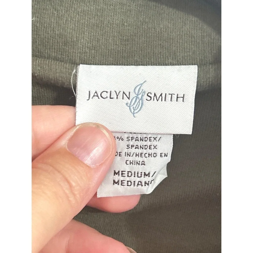 Jaclyn Smith Utility Jacket Womens Medium Olive Green Military Safari‎ Layering